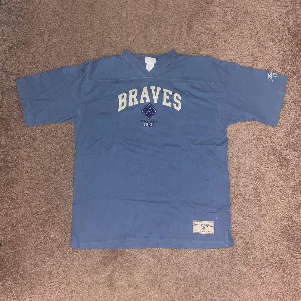 Blue Braves Baseball shirt XL